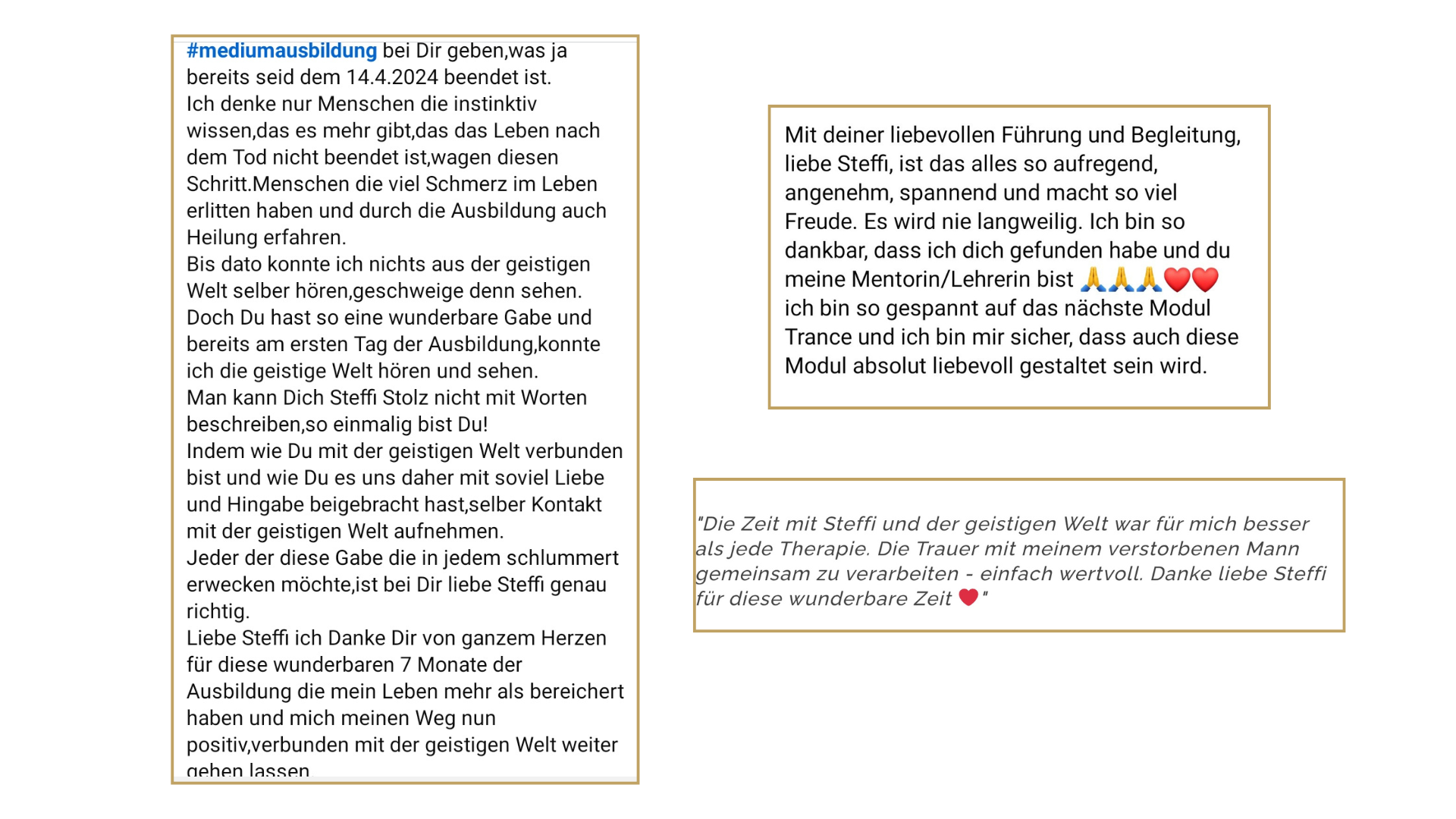 Das sagen andere zur Mediumausbildung